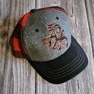 Legendary Whitetails Gray and Red Plaid Hat